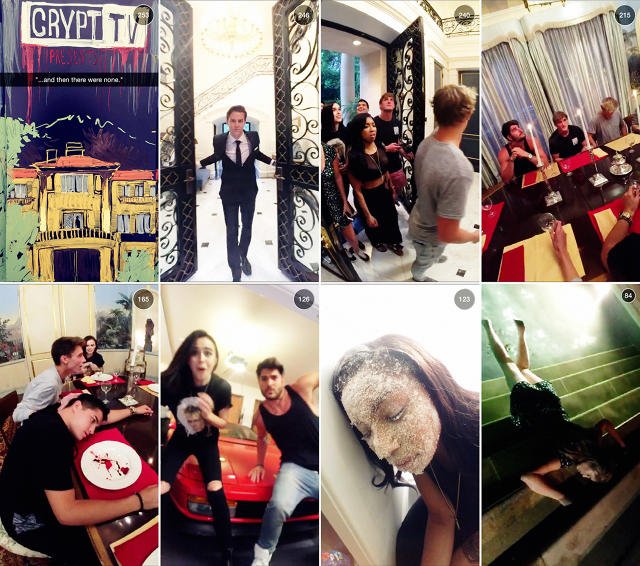 Capturas de CryptTV, la serie de Eli Roth en Snapchat