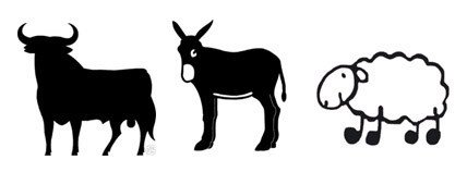 toro burro oveja